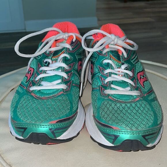 Saucony GUIDE 9 Green, Coral and White Running shoes - Picture 3 of 7